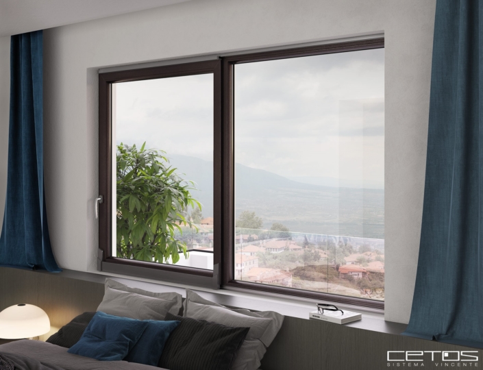 FINESTRA A BATTENTE PVC MOD. ARES