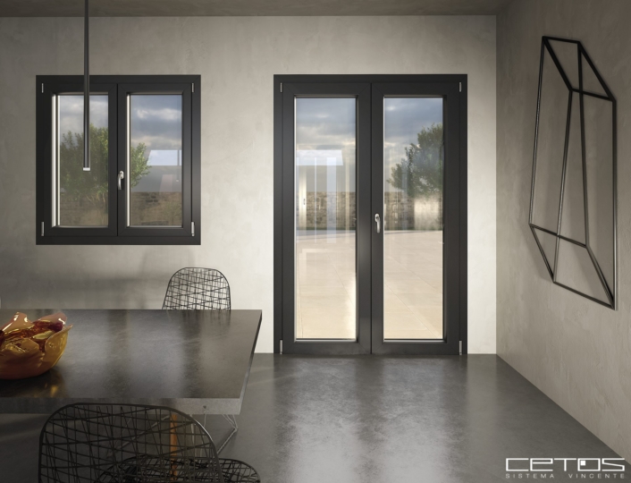 FINESTRA E PORTAFINESTRA A BATTENTE PVC MOD. ARES