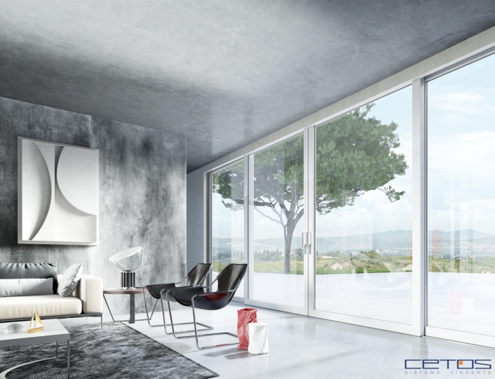 PORTE SCORREVOLI ALZANTI IN PVC MOD. EASYSLIDE VERNICIATI BIANCHI
